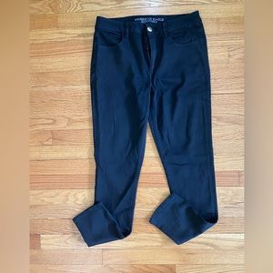 American Eagle Outfitters Jeggings Women’s 12 Regular Black Hi Rise Jeans